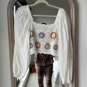 Aerie crochet crop top